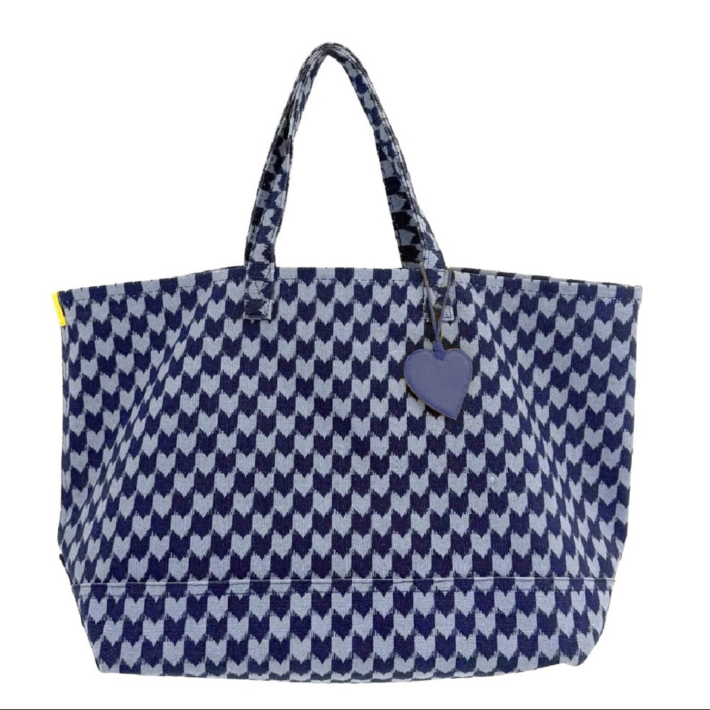 Blue Patterned Tote Bag